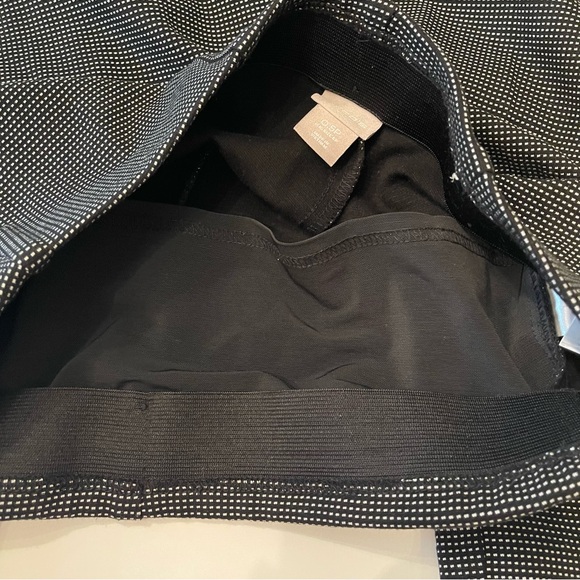 Chico’s Petite Black White Pull On Straight Leg Stretch Knit Pants Trousers 0.5P - Picture 7 of 14